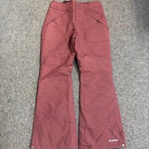COLUMBIA WOMEN'S OMNI-HEAT SKI/SNOW PANTS MAROON S